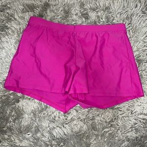 Bright pink swim shorts